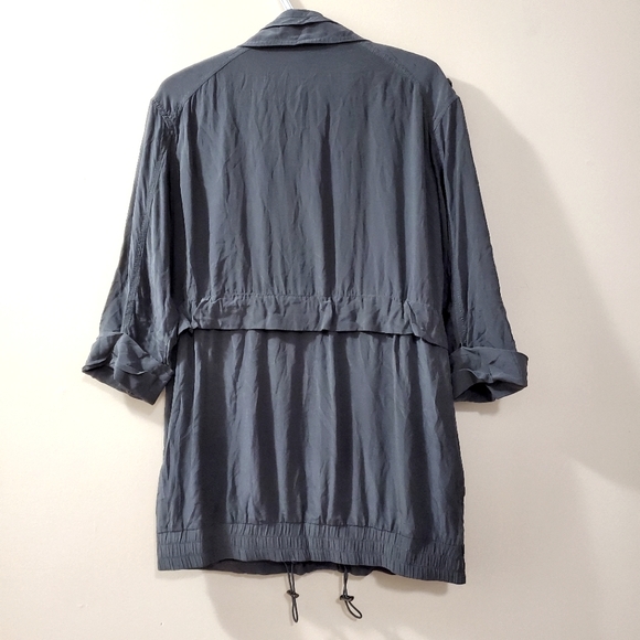 Club Monaco - 100% Silk gray military jacket - Size S - Picture 6 of 9